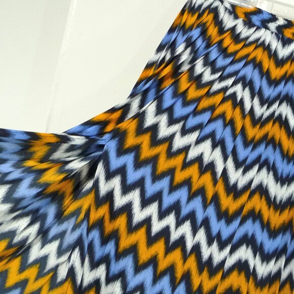 MICHAEL KORS SIZE LARGE CHEVRON MAXI SKIRT SLIT - Picture 6 of 8